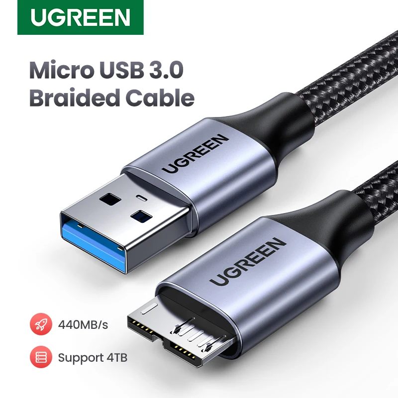 Ugreen – Câble de données micro USB 3.0  3 A  cordon de téléphone portable à charge rapide  pour