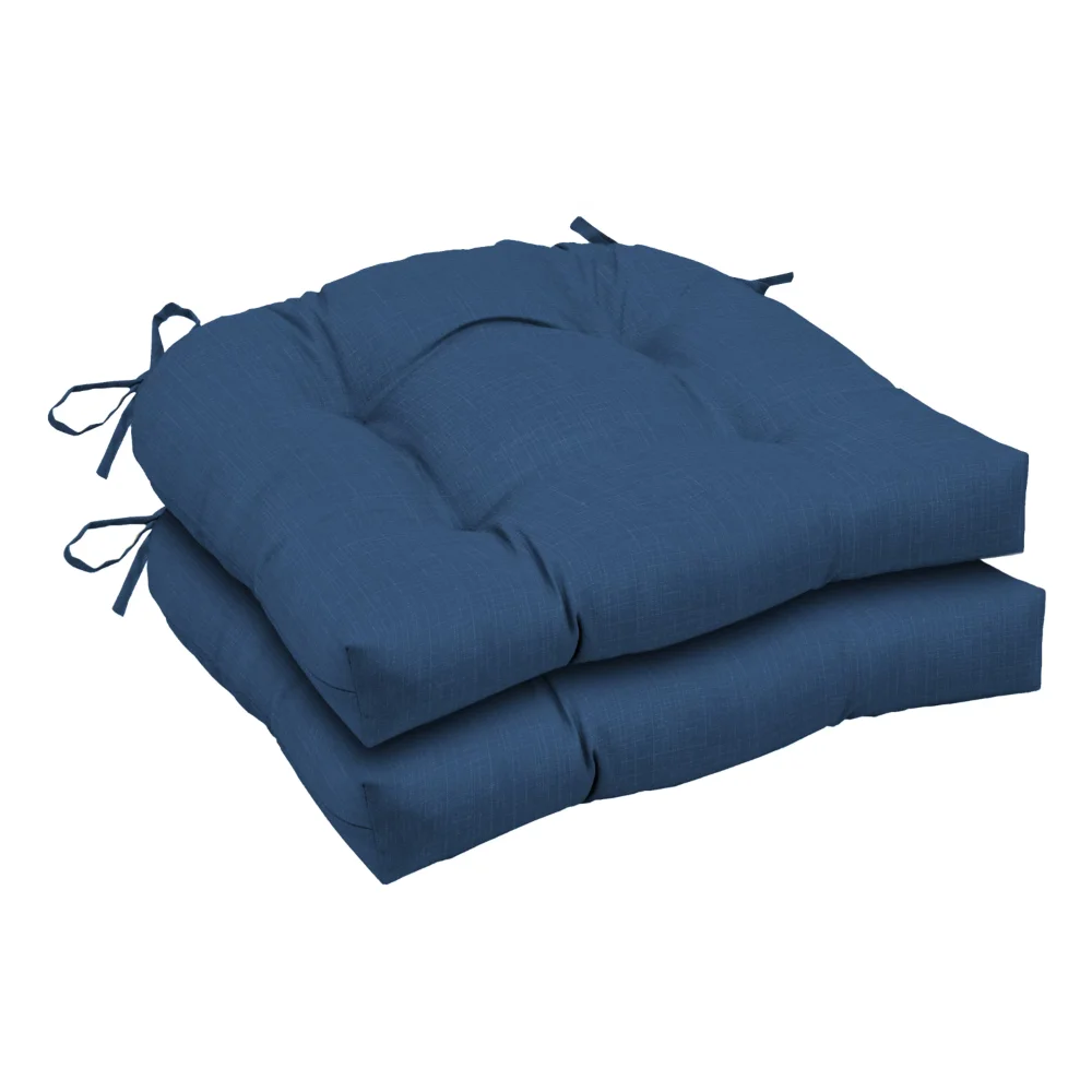 

Outdoor Wicker Chair Cushion, 2 pack 18 x 20, Cobalt Blue Texture