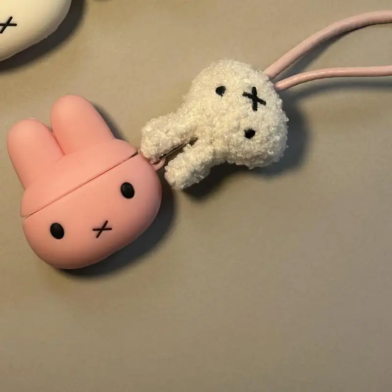 Kawaii милый защитный чехол Miffy Airpods 4/3Pro/2/1 силиконовый мягкий подарок в форме