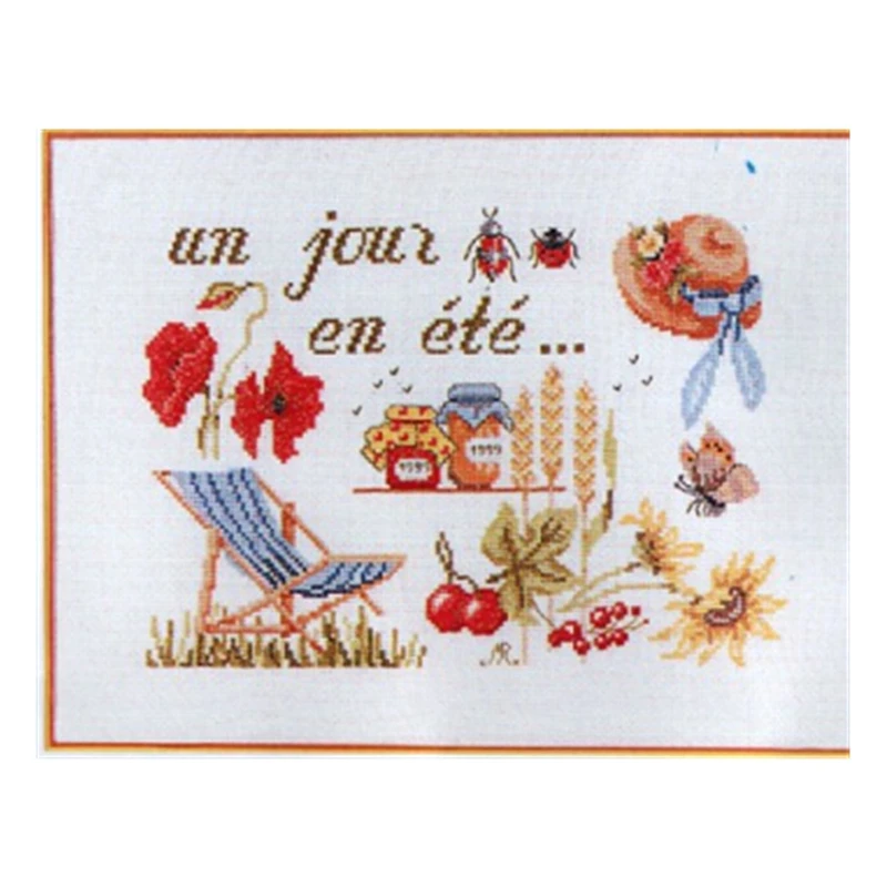 

Cross Stitch Kit Magazine Style Autumn Language 18ct 14ct 11ct Precision Printed Fabric Hand-embroidered Material Bag