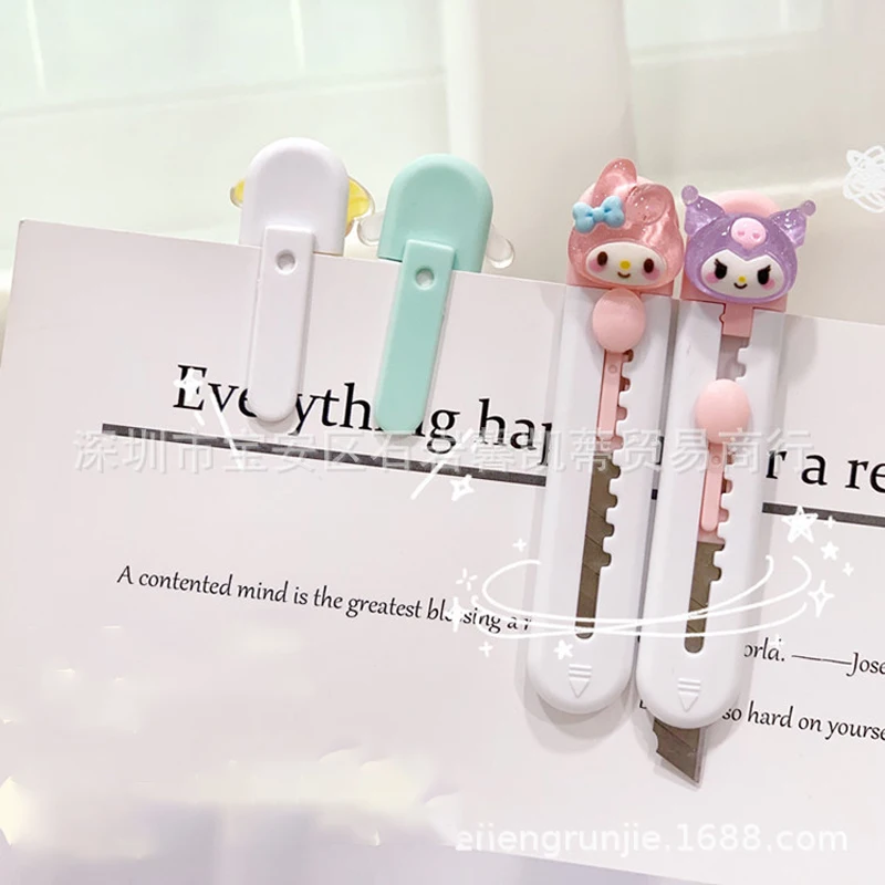 

Hello Kitty Универсальный мини-нож Sanrio Cinnamoroll мультяшный портативный компактный фотобумажный нож для резки посылки