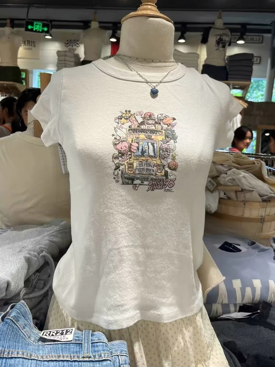 Футболка женская хлопковая с круглым вырезом и коротким рукавом