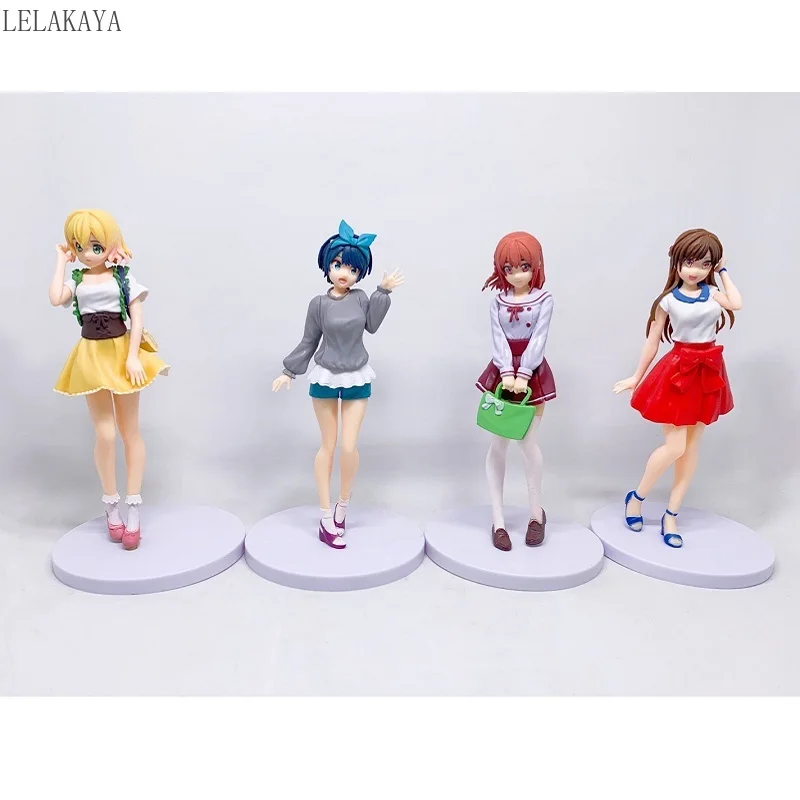

4pcs/set Rent A Girlfriend Ichinose Chizuru Figure Sarashina Ruka Nanami Sakurasawa Action Figure Toys Model Lovely Cartoon Doll