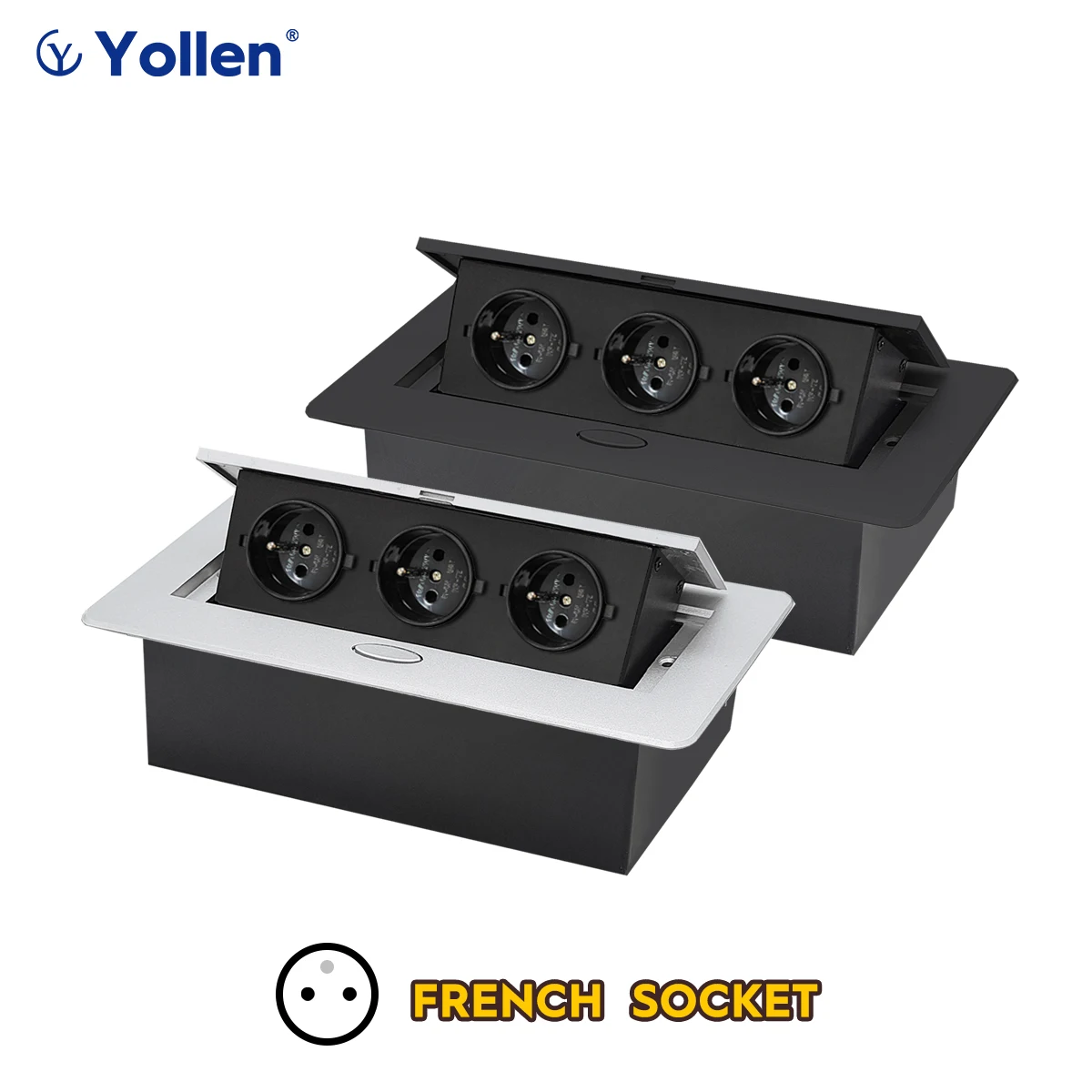 metal panel french standard hidden type table socket 23 way outlet usbeuruniversalfr office kitchen cabinet desktop aluminum free global shipping