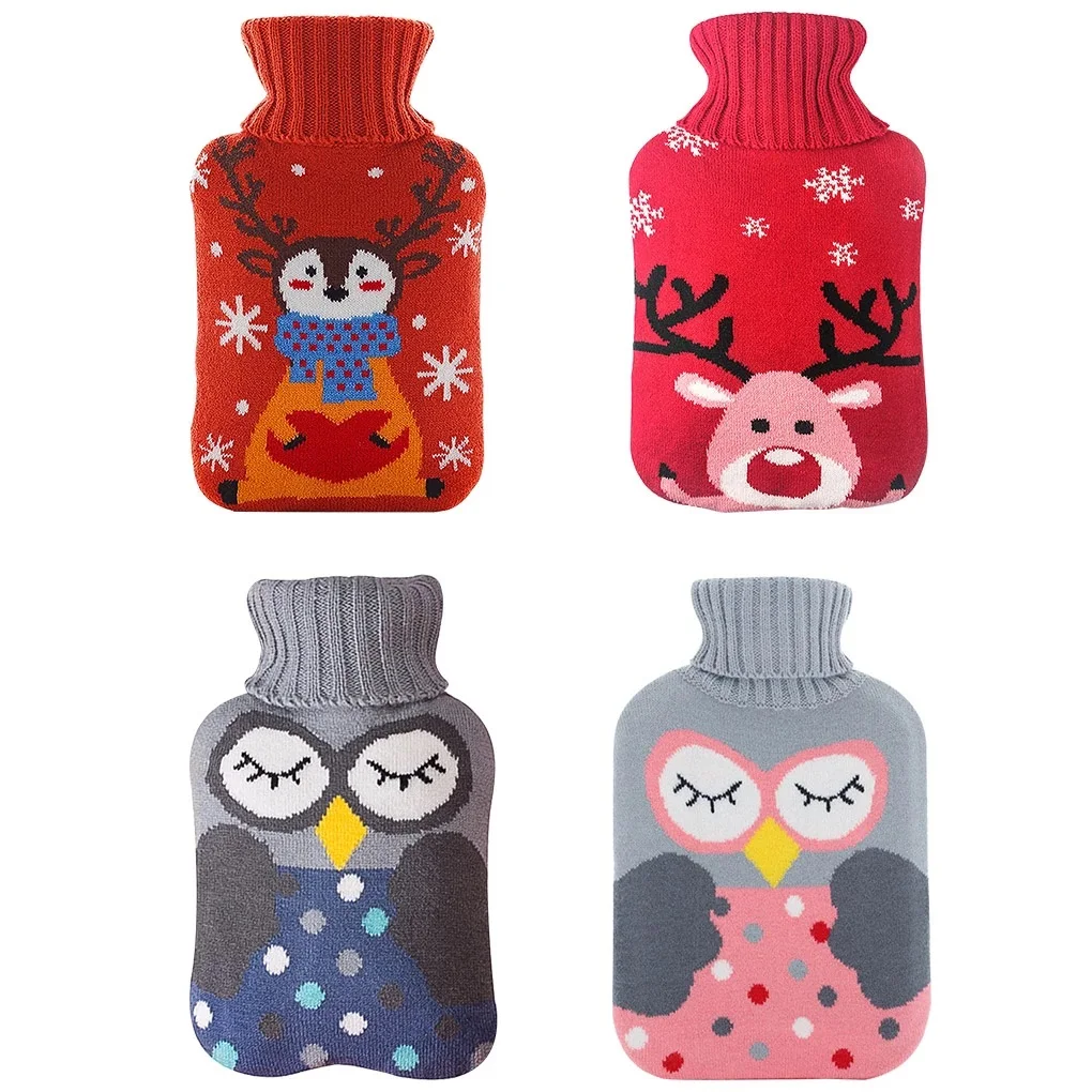 

Hot Water Bottle with Knitted Cover, 2L Hot Water Bag for Hot and Cold Compress, Hand Feet Warmer, Menstrual Cramps, Pain Relief