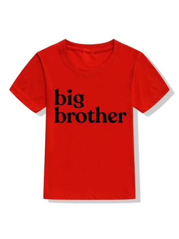 Летняя футболка с надписью «Big/little Brother/sister» для мальчиков и девочек, футболки с надписью «Brothers/sisters Anouncement» топы с короткими рукавами, одежда