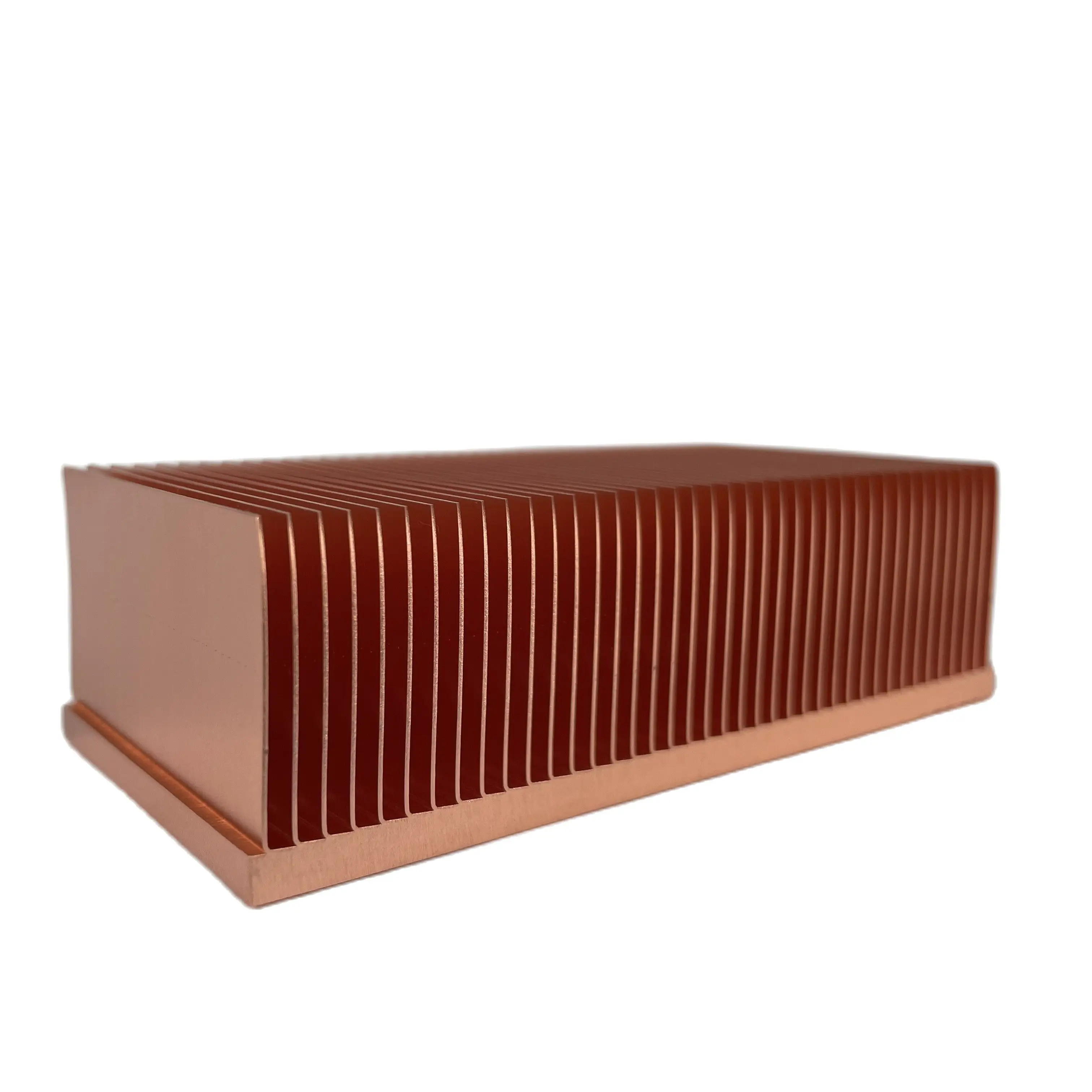 Dissipador de Calor da Aleta Skiving do Radiador do Cobre Puro para Impressoras Eletrônicas do Laser da Microplaqueta Refrigerando o Refrigerador 100x50x30 mm