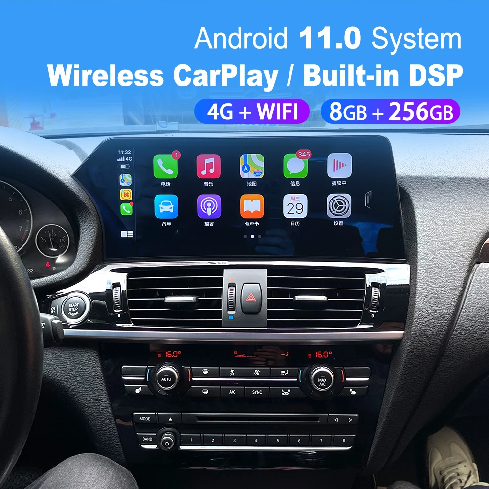 

Автомобильный радиоприемник для BMW X3 F25 BMW X4 F26 2011-2017 Android 11 мультимедийный плеер автомобильный ресивер