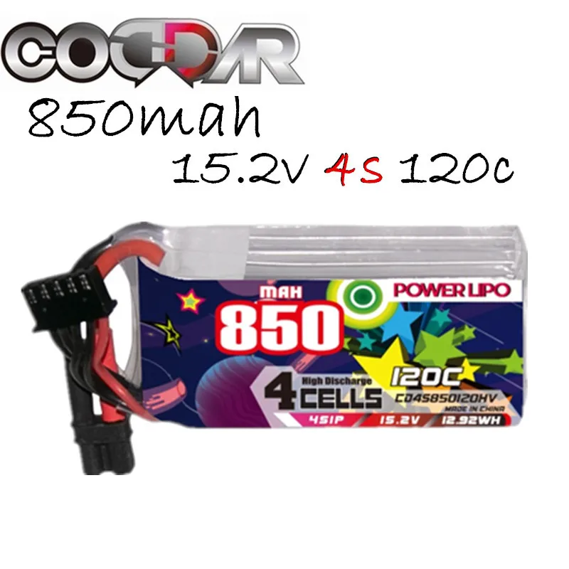 

CODDAR 850 мАч 120C LIHV аккумуляторы 4S 15,2 в LiPo аккумулятор для радиоуправляемого дрона самолета мин. квадрокоптера FPV запасная часть со штепсельной ...