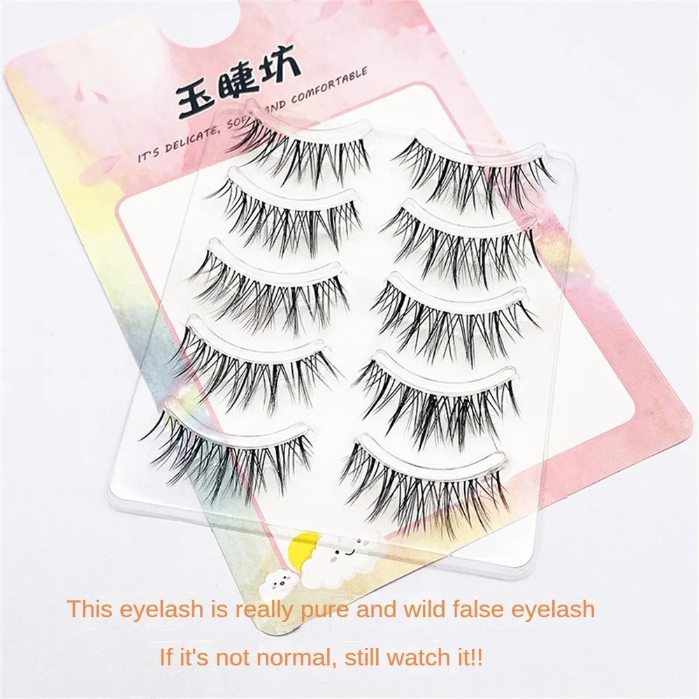 

One-piece One-piece Natural Messy Thai Eyelashes False Eyelashes 5 Pair Long Daily Cartoon Natural Long