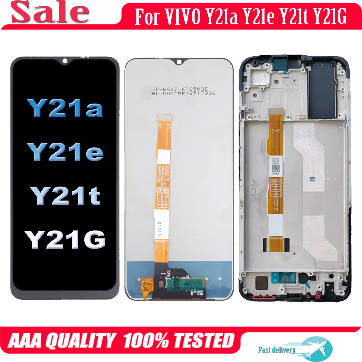 

6.51'' Original Display For VIVO Y21a Y21e Y21G Y21t LCD V2135 V2140 Display Touch Screen Replacement Digitizer Assembly