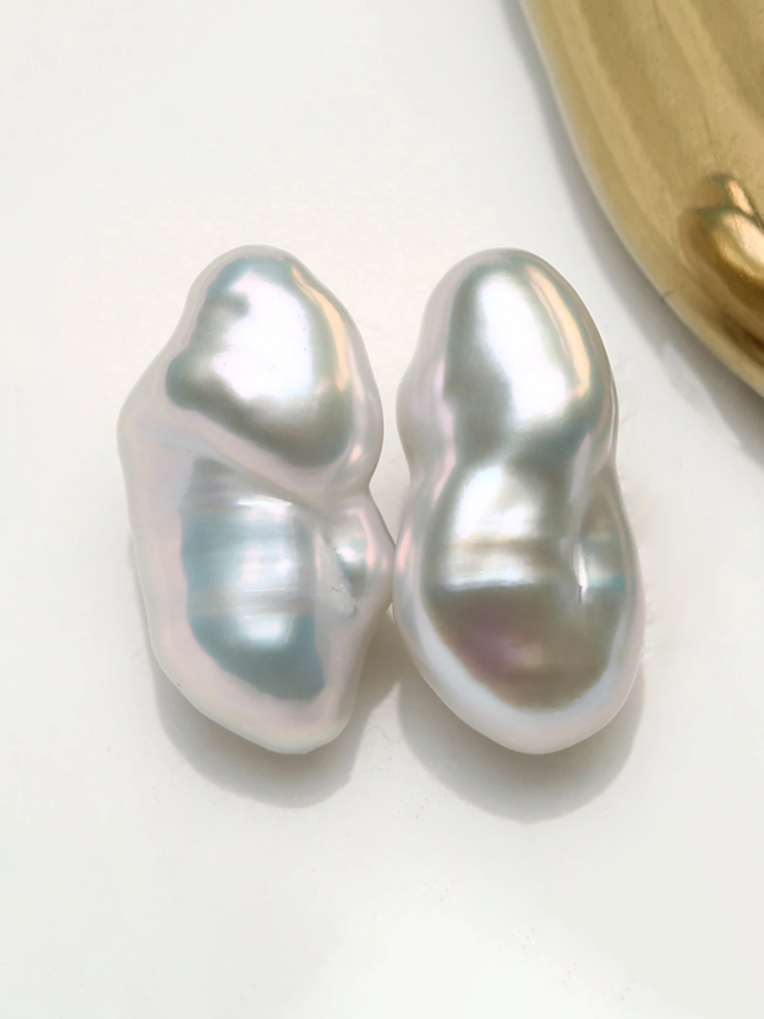 [5 мм Saiao White Keshi] Натуральная вода Бессердечный жемчуг Keshi Aurora Germ