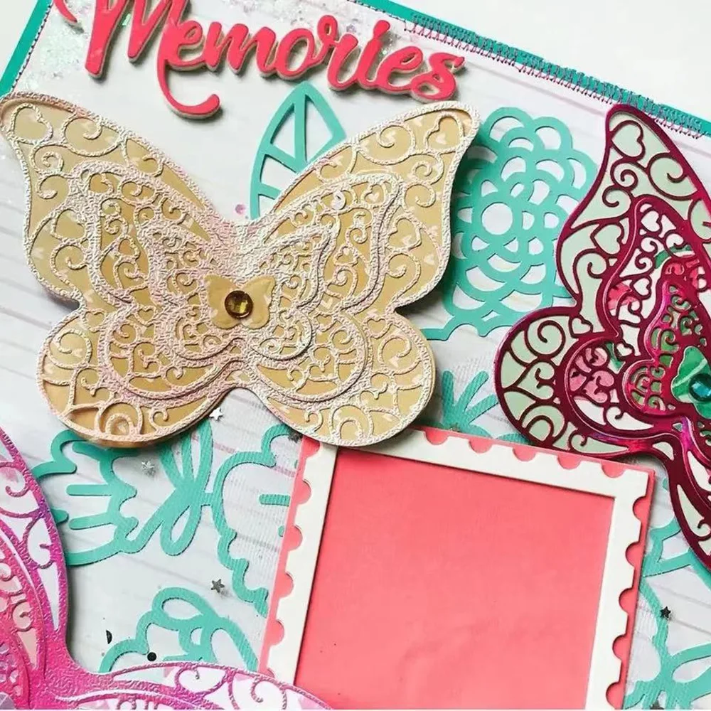 

Large Butterfly Die Metal Cutting Dies Scrapbooking Stamps and Dies Cut DIY Cut Mold Card Making Photo Album Decorative New 2023