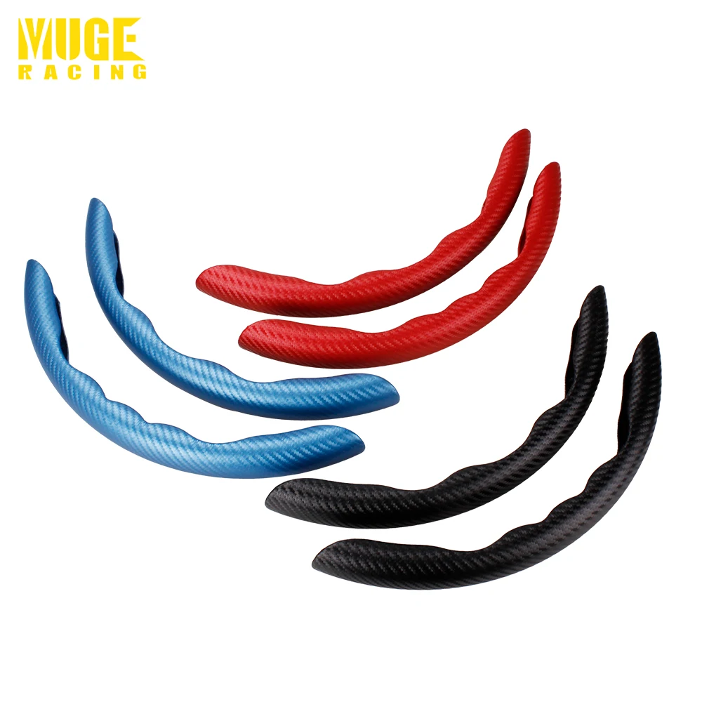 

2pcs Anti-skid Steering Wheel Booster Cover Carbon Fiber Car Steering Wheel Cover Car Interior Decoration Accessories STW037
