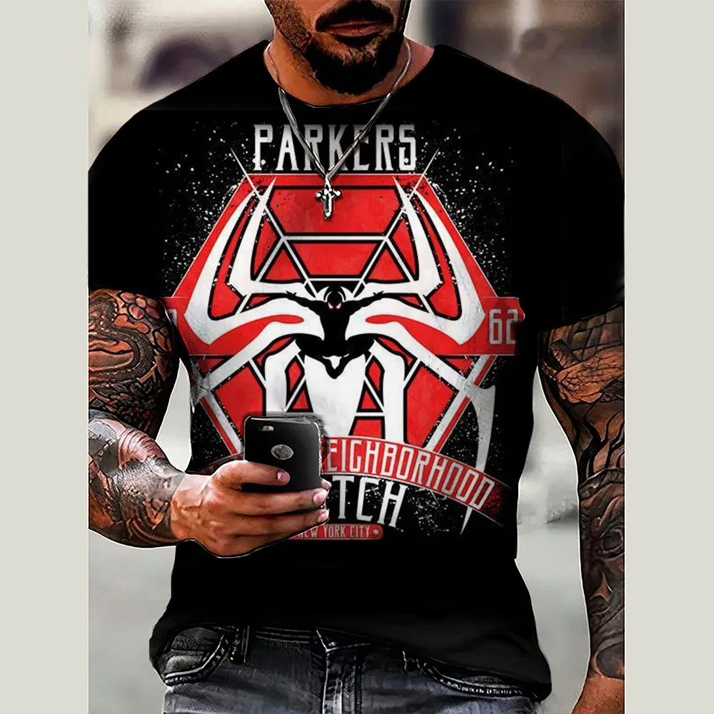 Футболка мужская оверсайз с принтом Человек-паук