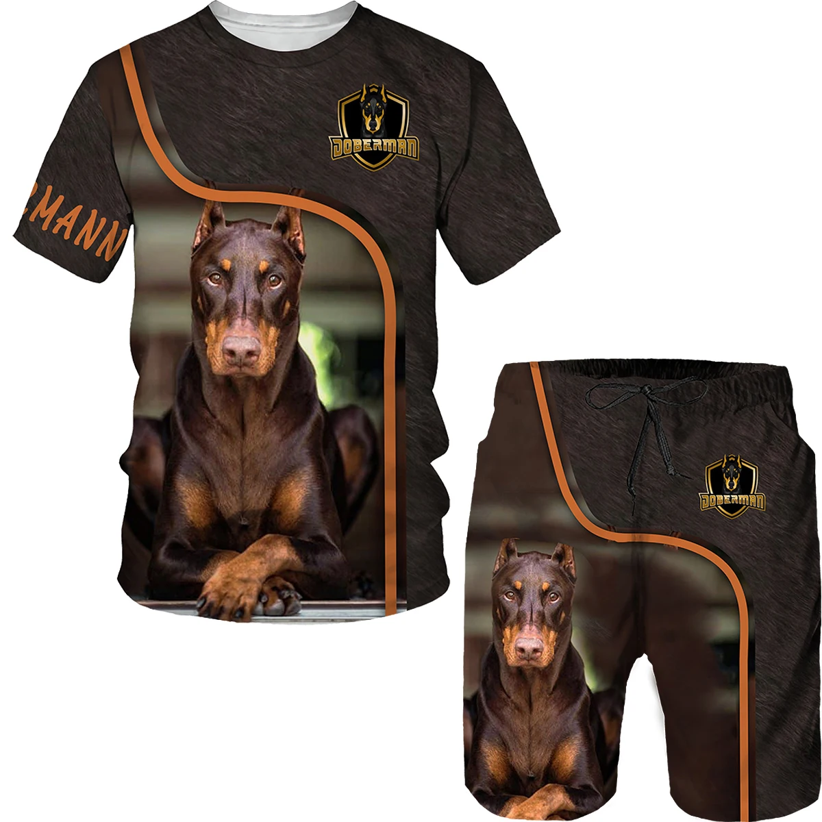 

Funny Pitbull Dogs 3D Print T-shirt Men's Tracksuit T Shirt Shorts Husky German Shepherd Graphic Mens Clothes O-Neck Tees/Suits