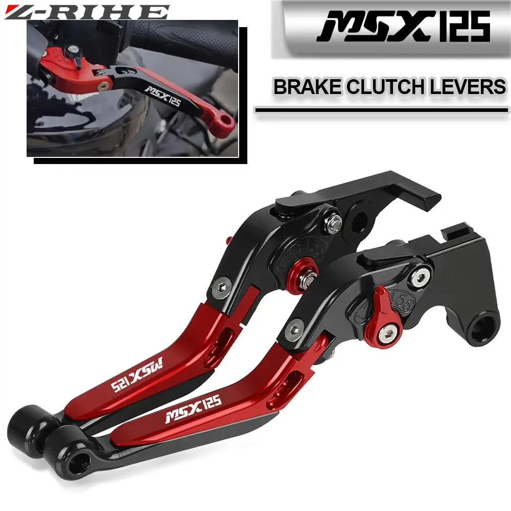 

Рычаг сцепления тормоза мотоцикла для HONDA MSX125 MSX 125 2014 2015 2016 2017, регулируемые выдвижные алюминиевые рычаги CNC