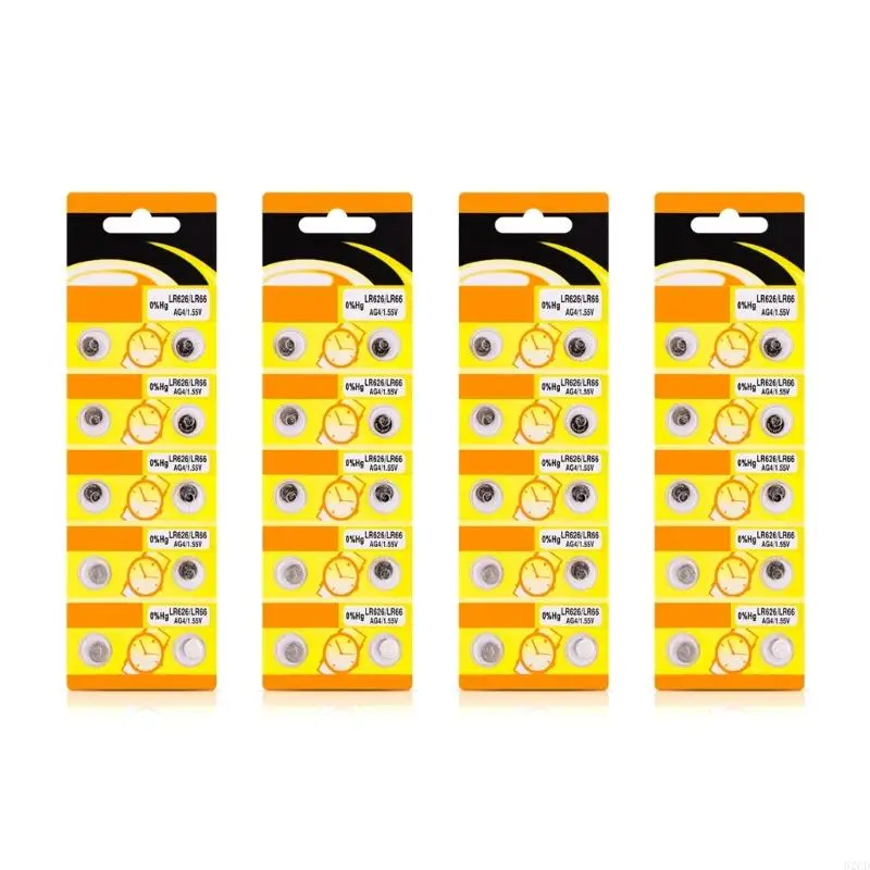 Фото 10pc/20pc Ag4 LR626 Батарея Батареи Металлическая конструкция AG4 LR626 Клетки щелочной кнопки для различных применений №4