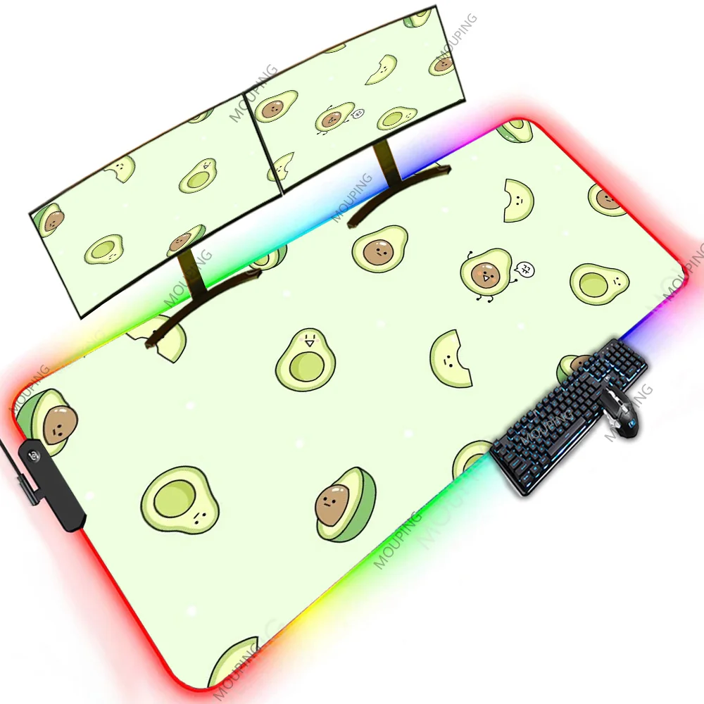 

Цветной компьютерный Настольный коврик для мыши с простым рисунком, Офисные аксессуары RGB, светодиодный Настольный коврик для обучения, бол...