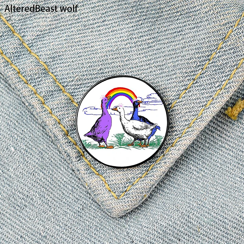 

Drag Pride Geese Pin Custom cute Brooches Shirt Lapel teacher tote Bag backpacks Badge Cartoon gift brooches pins for women