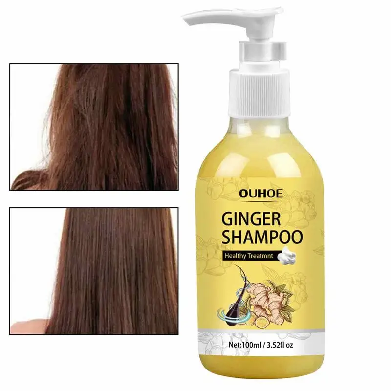 

Ginger Hair Shampoo Hair Growth Oil Control Anti Scalp Itching Cleansing Professional Natural Hair Shampoo 100ml