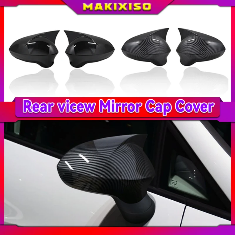 

Черная крышка для бокового зеркала из АБС-пластика, крышки заднего вида для Seat Leon MK2 1P Ibiza MK4 6J Exeo 3R, автомобильные аксессуары