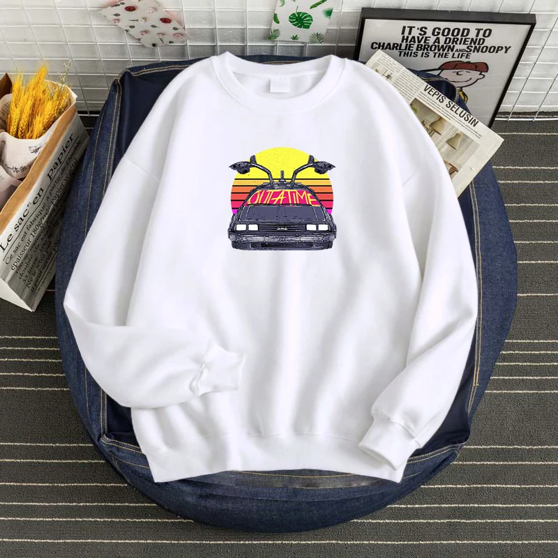 

New 2022 Back To The Future Cool Printing Hooded Thick Fashion Sportwear Warm Crewneck Men'S Hoodies Oversized Soft Mens Hoody