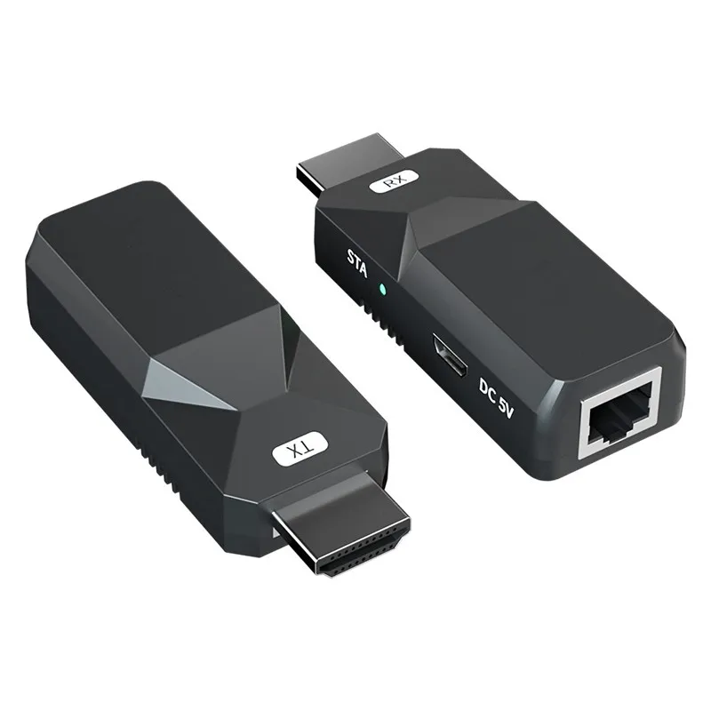 Сетевой удлинитель, совместимый с HDMI, 50 м, 1080P HDTV передатчик RJ45 CAT5e CAT6 LAN удлинитель HDTV разветвитель с поддержкой POE