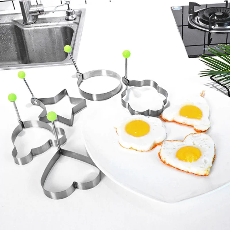 

Stainless Steel Fried Egg Pancake Shaper Omelette Mold Mould Frying Non-stick Cook Kitchen Tool Accessory Household Gadget Rings