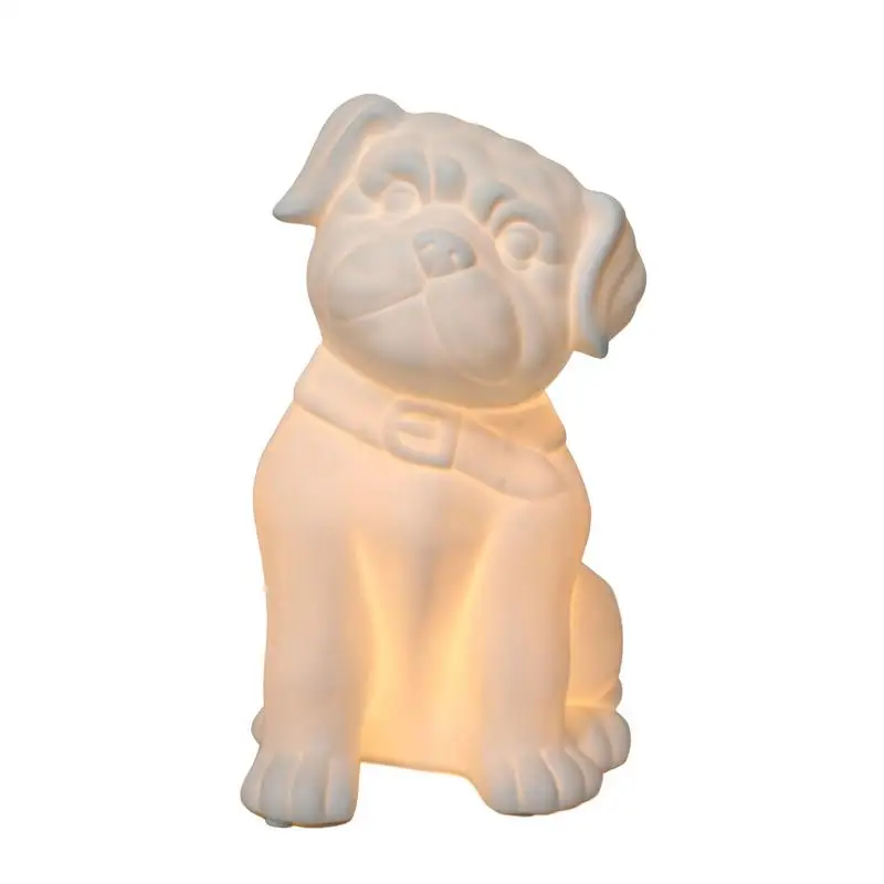 

Porcelain Puppy Dog Shaped Table Lamp