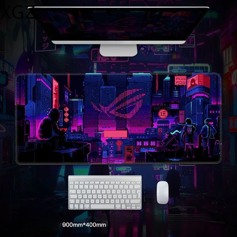 New ROG Prodigal Eye Mouse Pad 900×400cm Large Keyboard Desk Suitable for E-Sports Games Office Fine Seams Cleanable