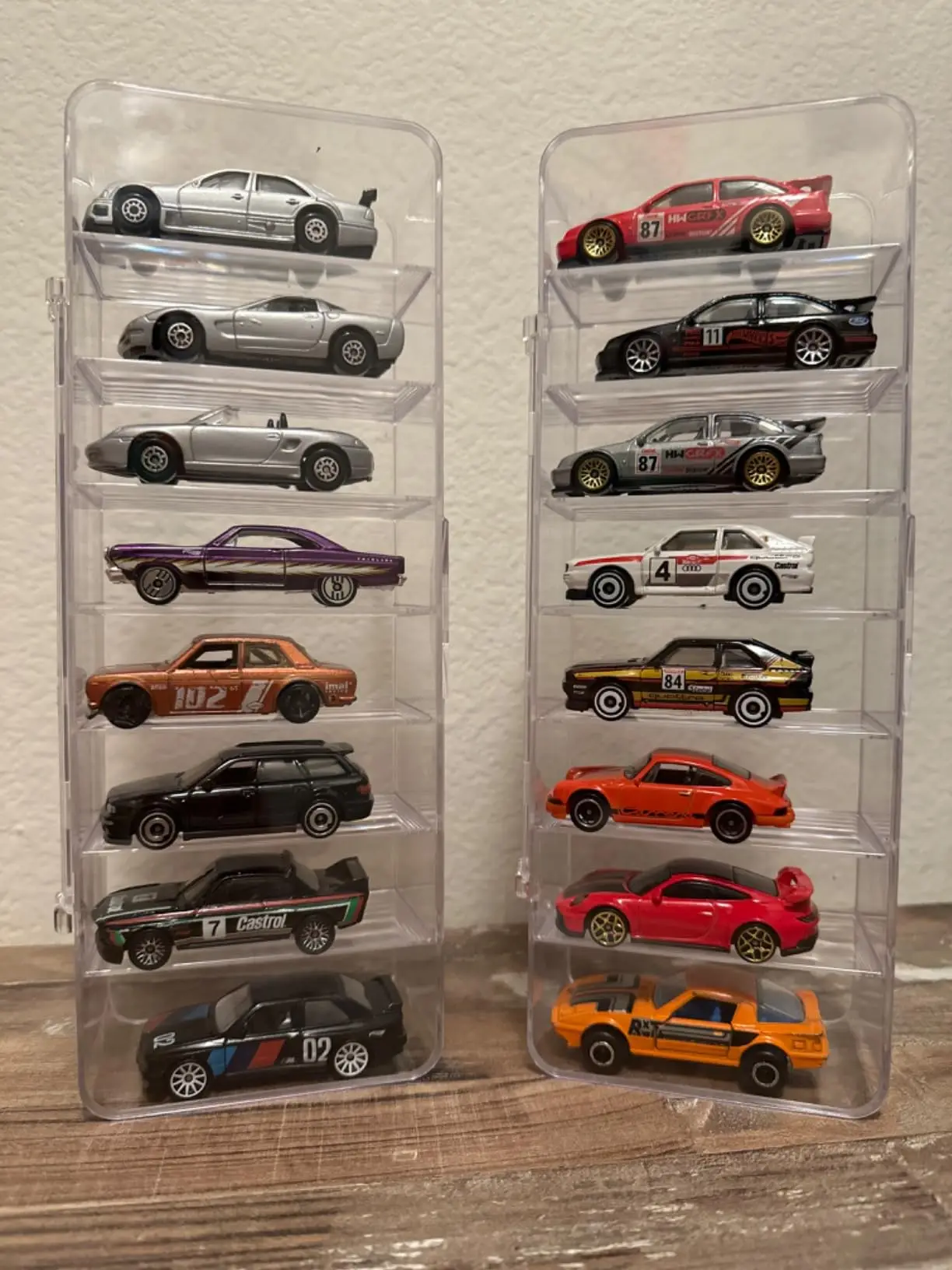 Акриловая подсветка совместимая с Hot Wheels 8 слотов для подставка автомобиля