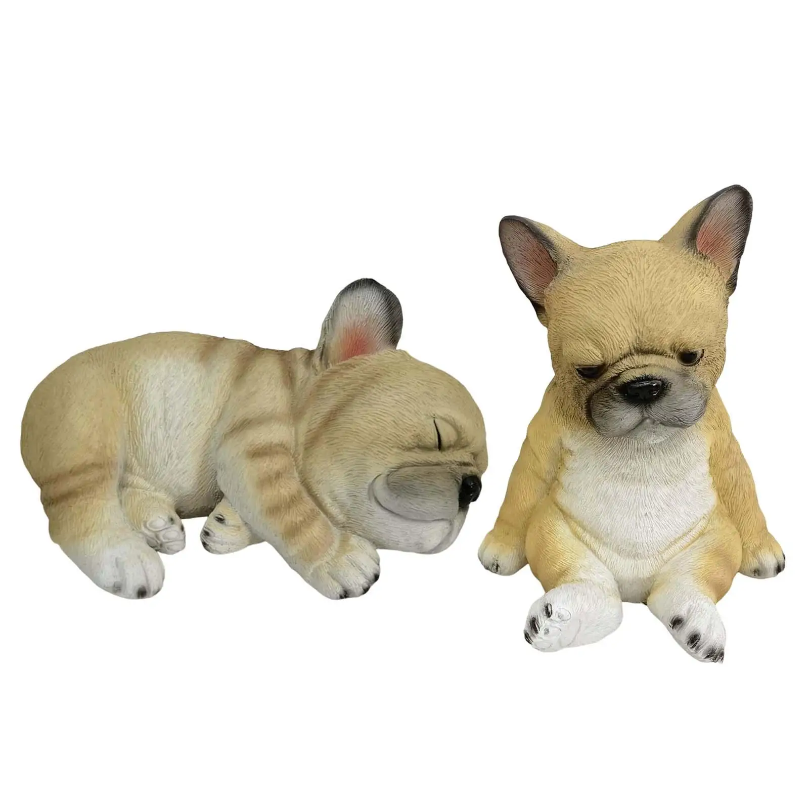 Симпатичная Статуэтка щенка из смолы с орнаментом, Реалистичная фигурка спящей собаки для дома, настольный книжный шкаф, уличное украшение ...