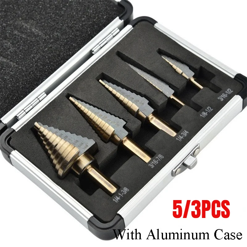 

Ступенчатое сверло из быстрорежущей стали с титановым покрытием для электроинструментов, коническое сверло для высокоскоростного сверлен...