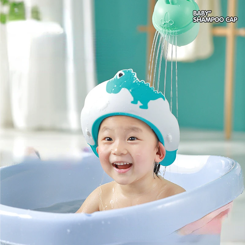 

Baby Shampoo Supplies Children's Water Retaining Hat Waterproof Ear Protection Shower Cap Baby Hair Washing Bath Shampoo Cap