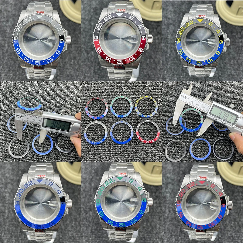 

Аксессуары для часов, ремешок из нержавеющей стали 316L, сапфировое стекло для самостоятельной сборки nh35,36 механизм GMT Универсальный