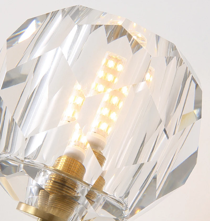Современные медные настенные светильники G9 Villa Hotel Crystal Wall Light Скандинавский