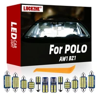 luckzhe 10pcs for volkswagen vw polo aw1 bz1 2018 present vehicle led interior map dome trunk light kit canbus auto accessories