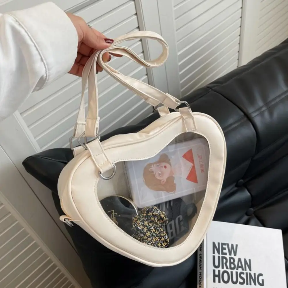 

Сумка кросс-боди Женская прозрачная, модный саквояж в форме сердца, Повседневная сумочка-тоут на плечо из ПВХ, чемоданчик на плечо