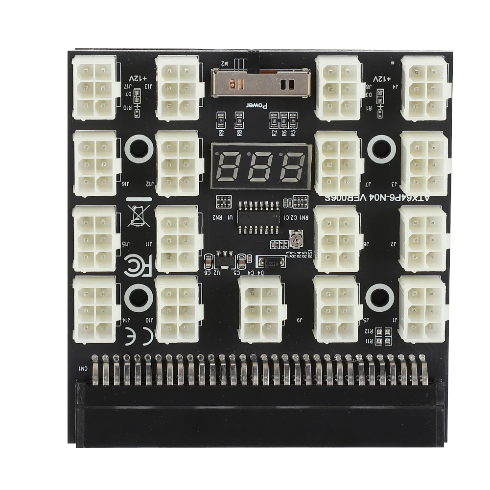

PCI-E 17x 6pin 12V Майнер сервер адаптер питания преобразователь платы светодиодный ным дисплеем
