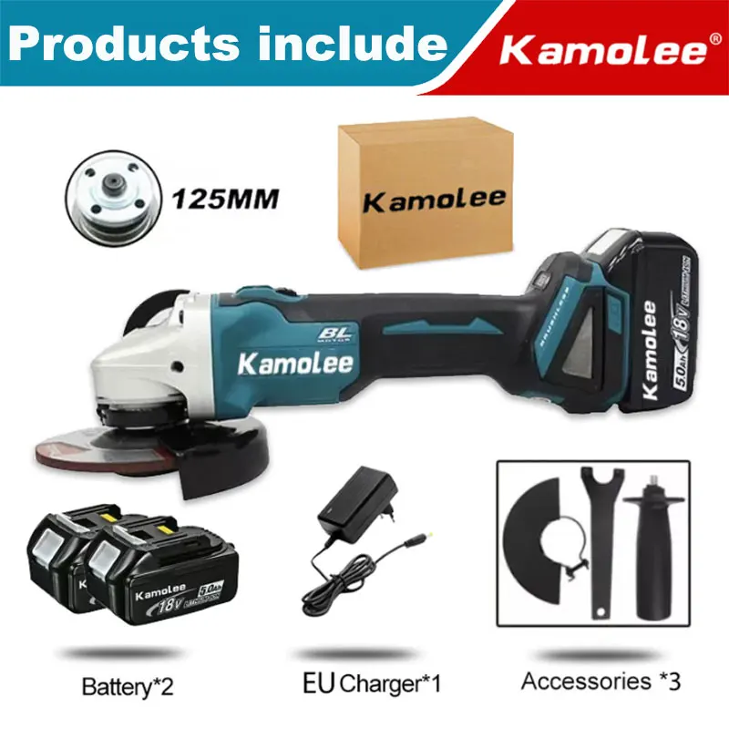

Аккумуляторная угловая шлифовальная машина Kamolee DGA504 синяя