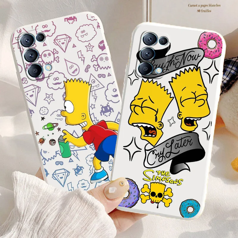 

Disney Simpsons Cute For OPPO Reno 7 Pro SE Z 6 Lite Pro 5 Lite 4 Lite Z 2 Z 4G 5G Silicone Soft Black Phone Case