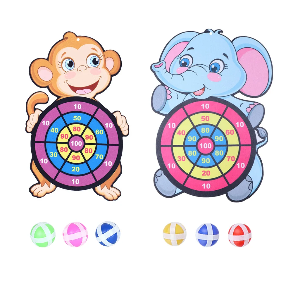 2 Sets Dart Board Game Kids Circus Dartboard Game Kids Board Games Dart Board for Kids Throw Sports Games
