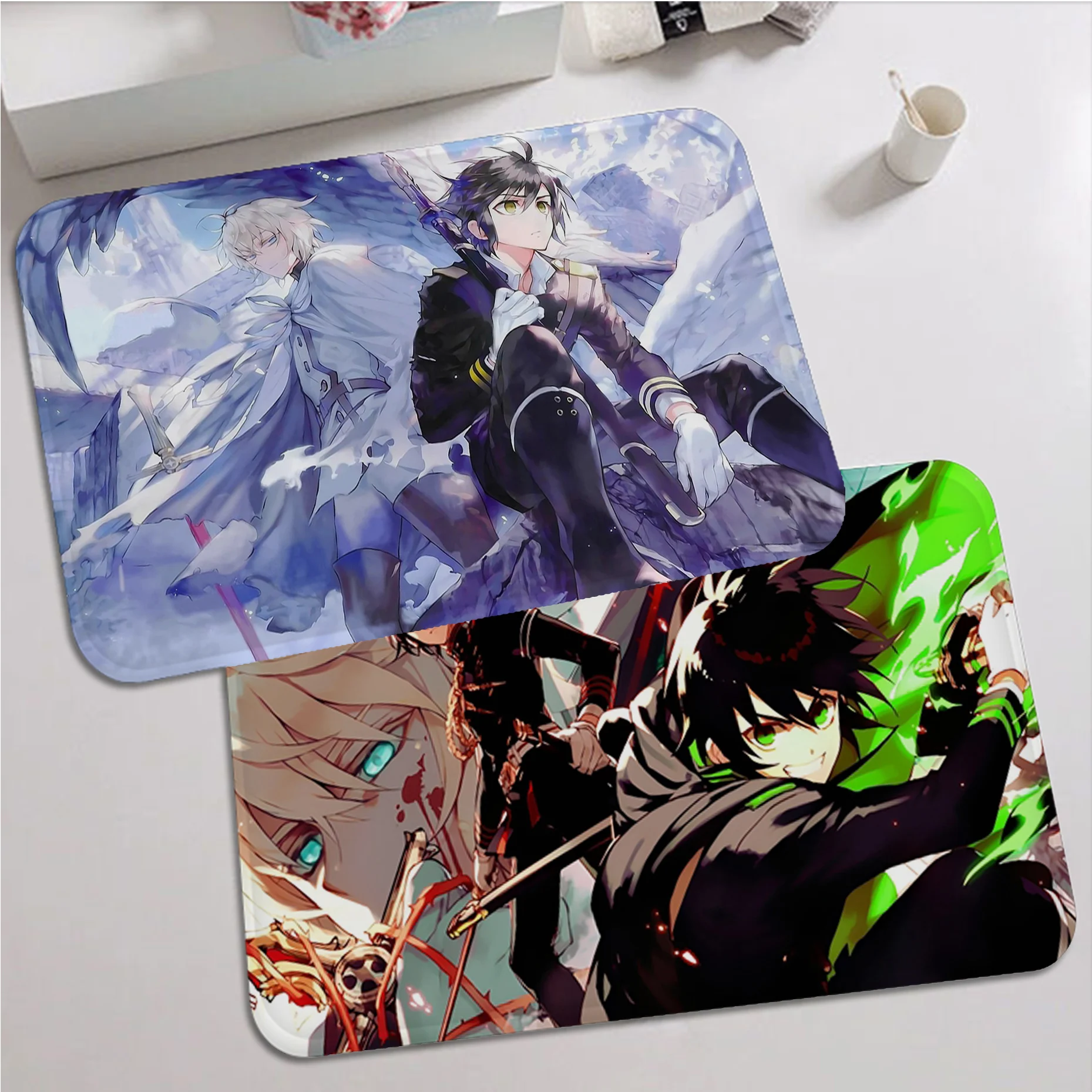 

Seraph Of The End Anime Long Rugs Nordic Style Bedroom Living Room Doormat Home Balcony Anti-Slip Household Carpets