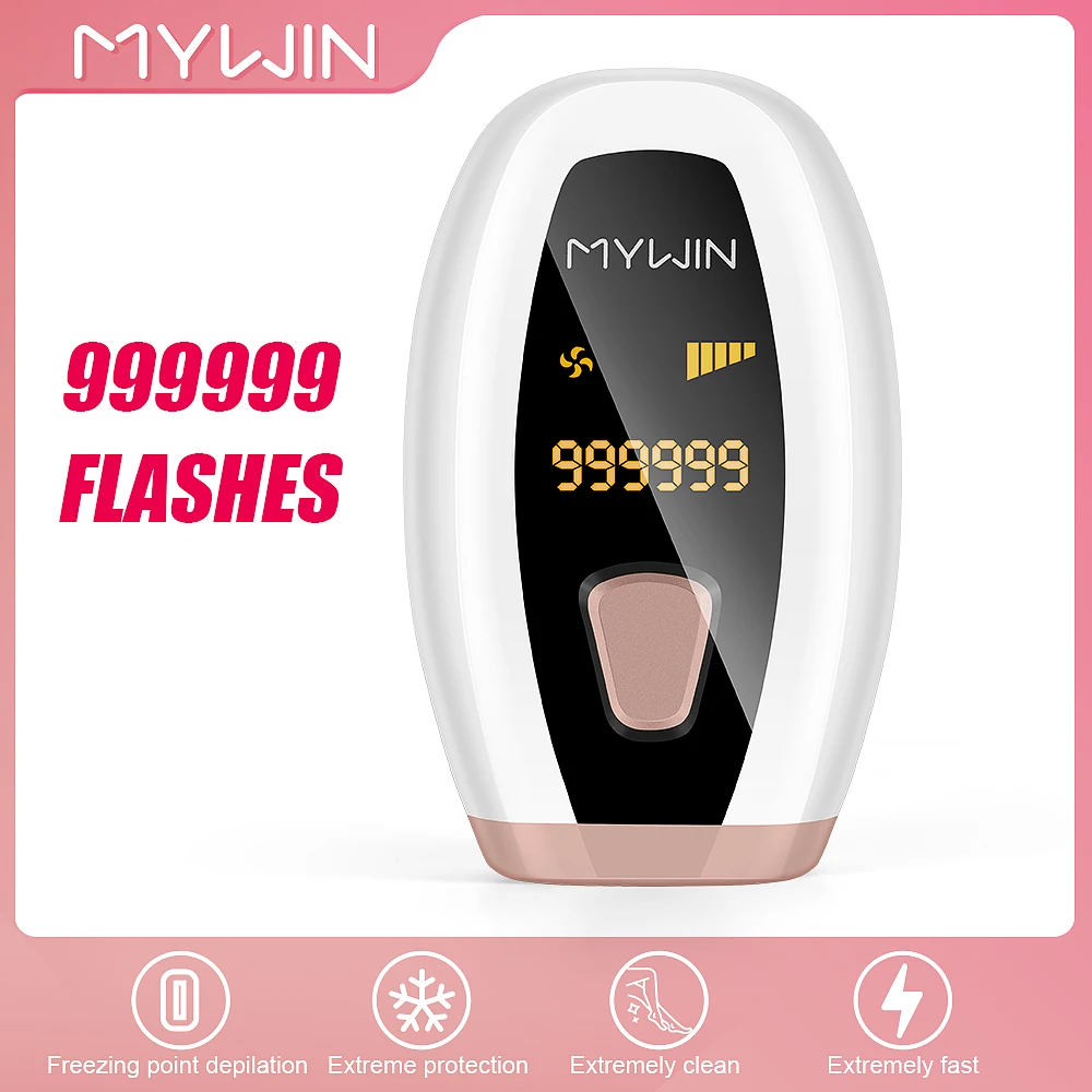 

MYWIN 999999 Flashes IPL Epilator LCD Laser Hair Removal Painless Permanent Photoepilation Men Women Trimmer Electric Depilador