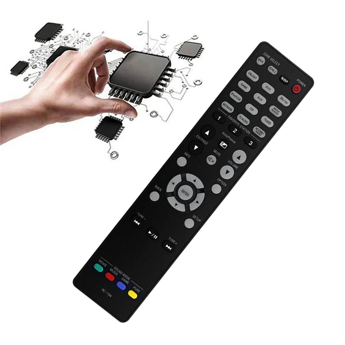 Запасной телефон дистанционное управление для Denon AV аудио-видео ресивер RC-1184 AVRX3000
