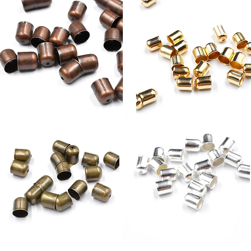 

FLTMRH Free Shipping 4mmx5mm 5mmx6mm 6mmx7mm 8mmx7mm 8mmx9mm 10mmx11mm Gold silver color Bronze Brown Color Flower Beads Caps