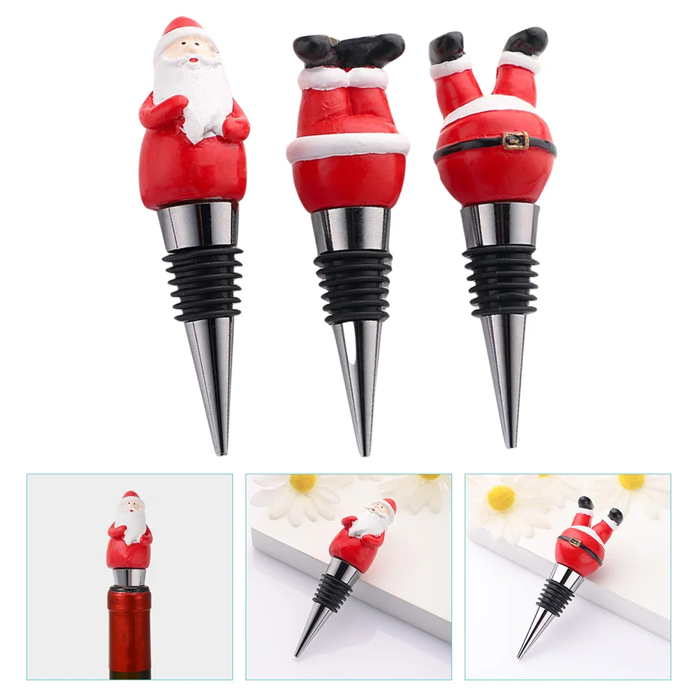 

3pcs Christmas Bottle Stopper Party Stopper Bottle Accessory Bar accessories