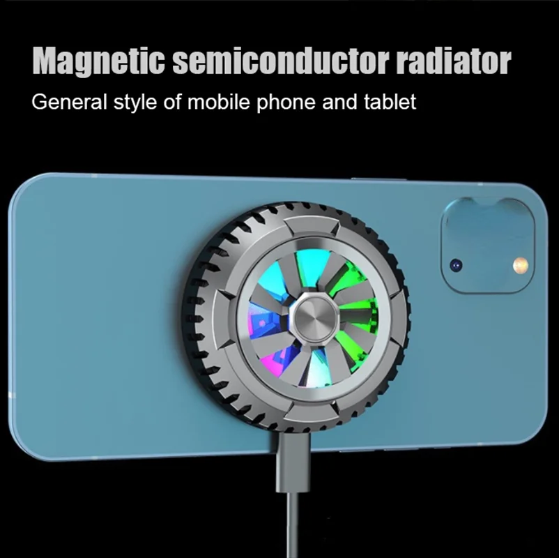 

Universal Mini Mobile Phone Cooling Fan Radiator Turbo Hurricane Game Cooler Cell Phone Cool Heat Sink For IPhone 14 13 Samsung