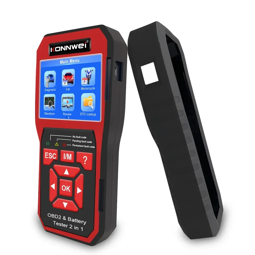KONNWEI KW870 6 В 12 автомобильный мотоциклетный аккумуляторный тестер OBD2